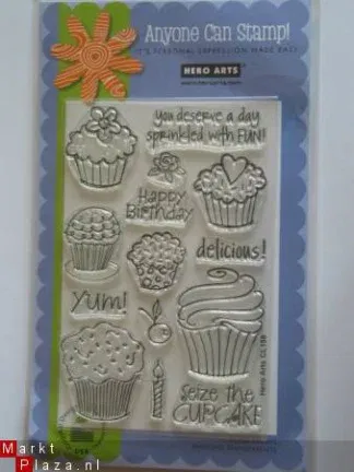 OP=OP Hero arts clear stempel cupcakes GERESERVEERD - nr. 1