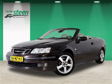 Saab 9-3 Cabrio - 1.8T VECTOR NAVIGATIE LEDER AIRCO CRUISE LMV17 NEDERLANDSE AUTO - 1