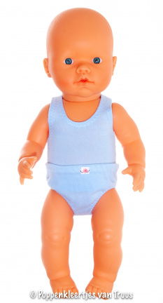 Mon Bébé 40 cm Jongens ondergoed blauw - nr. 1