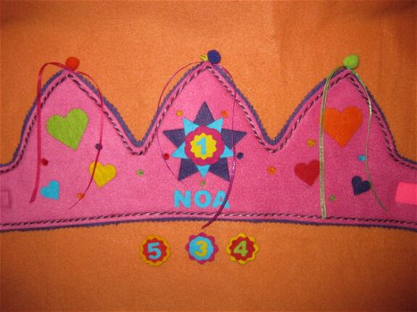 Feest verjaardags kroon Roze - 7