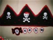 Piratenkroon met versieringen van wol en vilt - 2 - Thumbnail