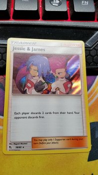 Jessie & James 58/68 Holo Rare Sun & Moon: Hidden Fates - 1