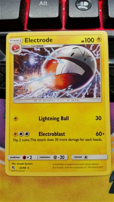 Electrode  22/68  Rare Sun & Moon: Hidden Fates