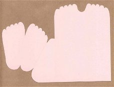 Figuurkaart --- BABY / VOETJES en VOETEN --- Roze