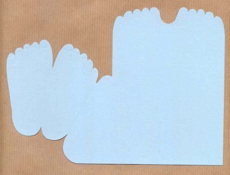 Figuurkaart --- BABY / VOETJES en VOETEN --- Blauw - 1