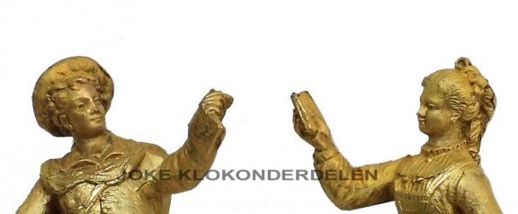 === 2 Klokstel beeldjes = oud === 39630 - 3