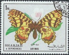 Postzegels Sharjah - 1972 - Vlinders (1)