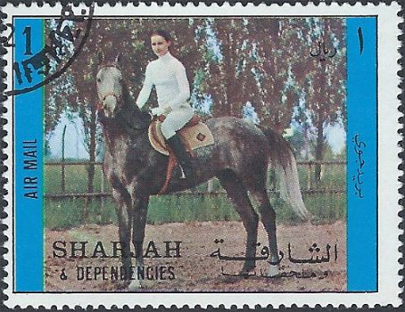 Postzegels Sharjah - 1972 - Paarden met ruiter (1) - 1