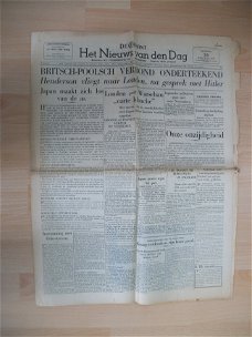 Het Nieuws van den Dag No. 13431 , Zaterdag 26 augustus 1939