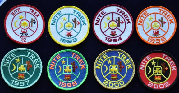 Verzameling scouting patches emblemen Nite Trek - nr. 1