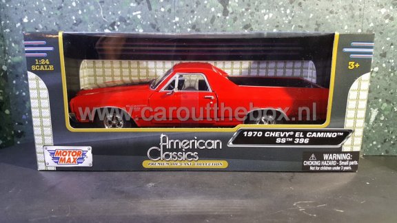 1970 Chevy El Camino SS 396 rood 1:24 Motormax - 5