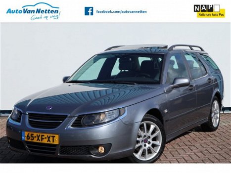 Saab 9-5 Estate - 1.9 TiD 150pk, Fleet uitv., Schuifdak, Clima, Cruise, Leder, Gr.navi, 17