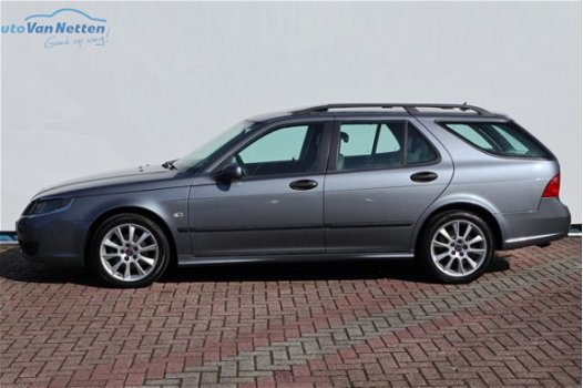 Saab 9-5 Estate - 1.9 TiD 150pk, Fleet uitv., Schuifdak, Clima, Cruise, Leder, Gr.navi, 17