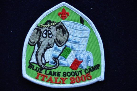 Scouting patch embleem Blue lake scout camp Italy 2005 - nr. 1