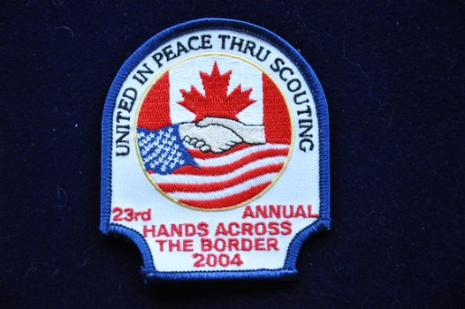 Scouting patch embleem Hands across the border 2004 - 1