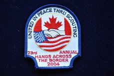Scouting patch embleem Hands across the border 2004
