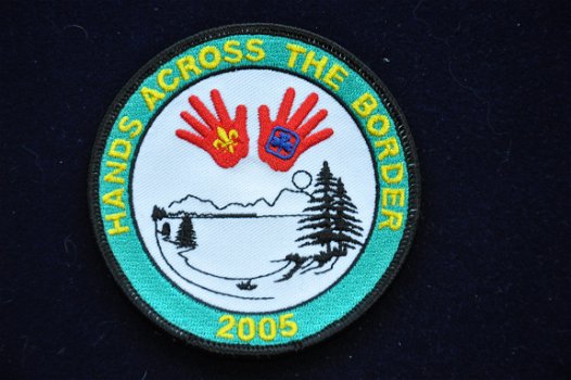 Scouting patch embleem Hands across the border 2005 - 1