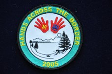 Scouting patch embleem Hands across the border 2005