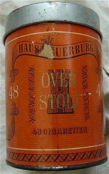 Blik Sigareten / Blechdose Zigarettendose, Haus Neuerburg, Overstolz, Tropenpackung. jaren'30/'40. - 4