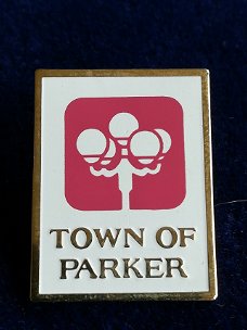Amerikaanse pin "Town of Parker" USA