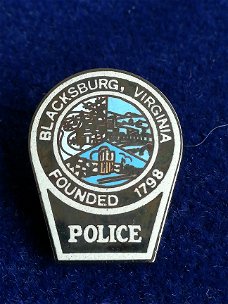 Amerikaanse politie pin "Blacksburg, Virginia" police USA