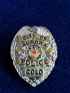 Amerikaanse politie pin "City of Aurora, Colorado" police USA