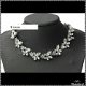 KETTING CHOKER MET KRISTAL ZILVERKLEUR - 1 - Thumbnail