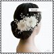 HAAR CORSAGE MET BLOEMEN PARELS EN KRISTAL - 1 - Thumbnail