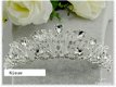 Tiara met kristal druppels en blaadjes voor de bruid - 1 - Thumbnail