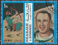 Postzegels Sharjah - 1972 - Astronauten en sterrenbeelden (1)
