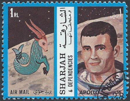 Postzegels Sharjah - 1972 - Astronauten en sterrenbeelden (1) - 1