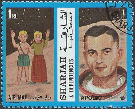 Postzegels Sharjah - 1972 - Astronauten en sterrenbeelden (1) - 1