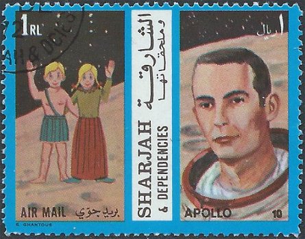 Postzegels Sharjah - 1972 - Astronauten en sterrenbeelden (1) - 1