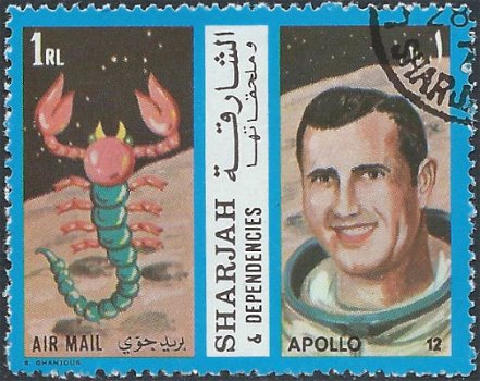 Postzegels Sharjah - 1972 - Astronauten en sterrenbeelden (1) - 1