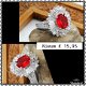 RING MET SWAROVSKI KRISTAL ROBIJN ROOD WIT GOUD PLATED - 1 - Thumbnail