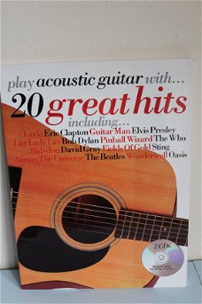 Play Acoustic Guitar With 20 Great Hits plus 2 cd's