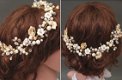 DIADEEM MET PARELS BLOEMEN EN BLAADJES GOUDKLEUR - 4 - Thumbnail