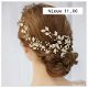 TIARA DIADEEM BRUID HAARVERSIERING IN GOUDKLEUR MET PARELS - 1 - Thumbnail