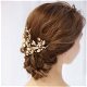 TIARA DIADEEM BRUID HAARVERSIERING IN GOUDKLEUR MET PARELS - 2 - Thumbnail