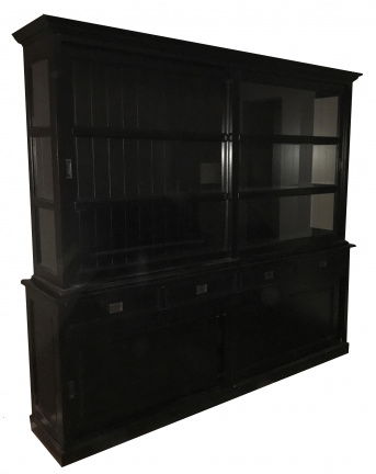 Buffetkast Montfoort zwart - zwart 240 x 50/40 x 220cm - nr. 1