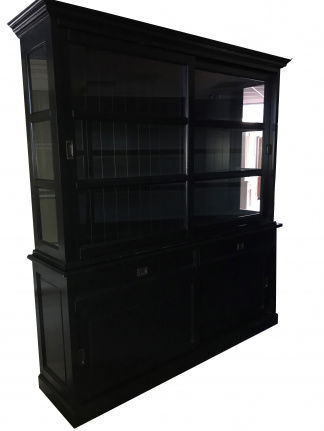Buffetkast Montfoort zwart - zwart 200 x 50/40 x 220cm - nr. 1