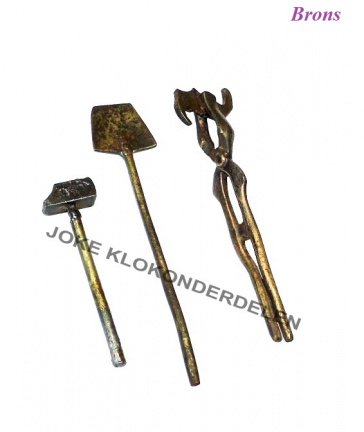 === 3 Klokstel onderdelen = oud === 40830 - nr. 1
