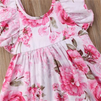 JURK MET ROZEN PRINT IN ROZE MAAT 92/98 - 2