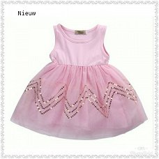 BABY PETTICOAT FEESTJURK MET TULE IN ROZE GOUD MAAT 74/80'