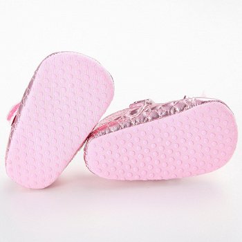 BABY SCHOENEN IN METALLIC ROZE MAAT 18 - 3