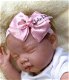 BABY DIOR HAARBAND MET ROZE STRIK EN ROOSJE - 1 - Thumbnail