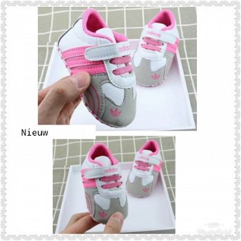 ADIDAS baby schoenen sneakers in roze grijs wit 19/20 - 0