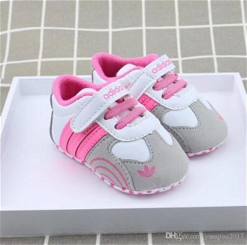 ADIDAS baby schoenen sneakers in roze grijs wit 19/20 - 1