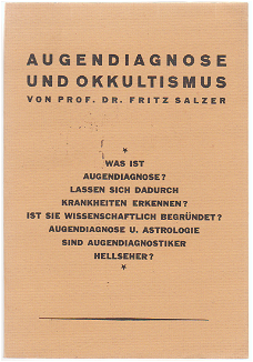 Prof. Dr. Fritz Salzer: Augendiagnose und Okkultismus