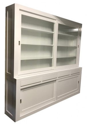 Buffetkast Diemen XL wit strak design laden greeploos 260 x 240cm - nr. 1